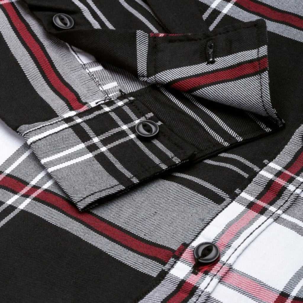 Premium Cotton White and Black Checked Shirt – Casual & Office Wear|CS-02
