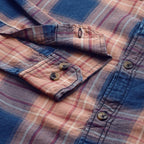 Premium Cotton Blue and Orange Checked Shirt – Casual & Office Wear | CS-11