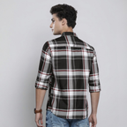 Premium Cotton White and Black Checked Shirt – Casual & Office Wear|CS-02