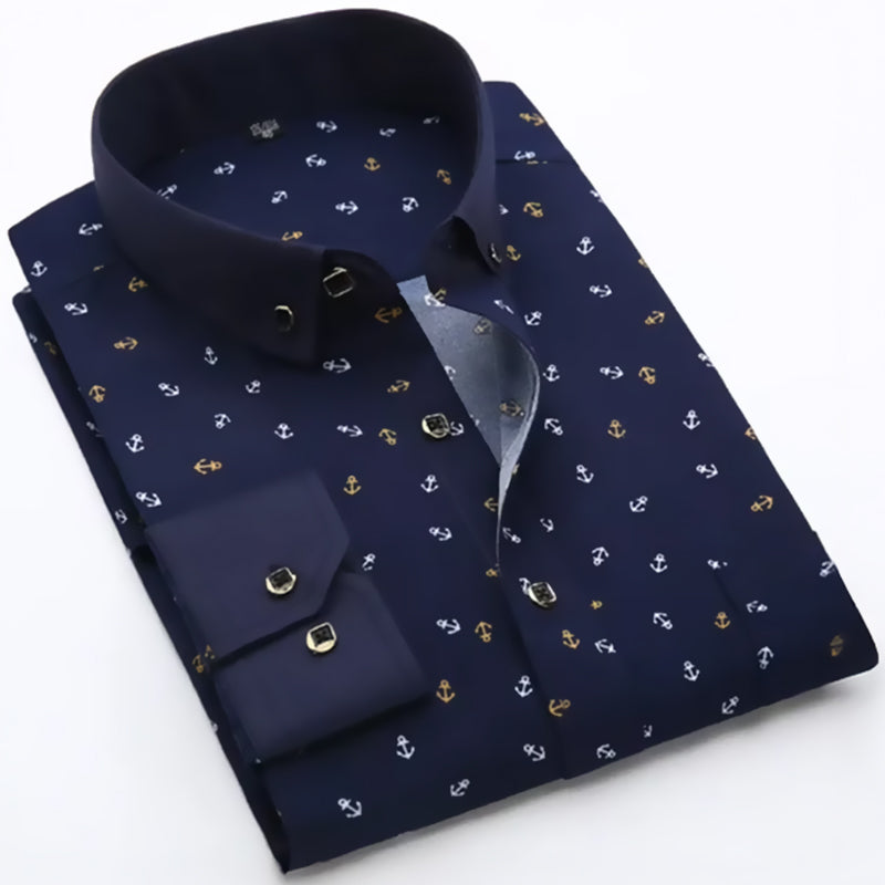 Men's Casual Printed Full Sleeve Shirt - Multicolor | FSS-1